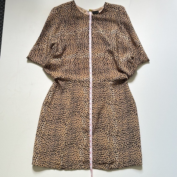 WREN 100% silk leopard print mini dress size Small - Picture 9 of 12